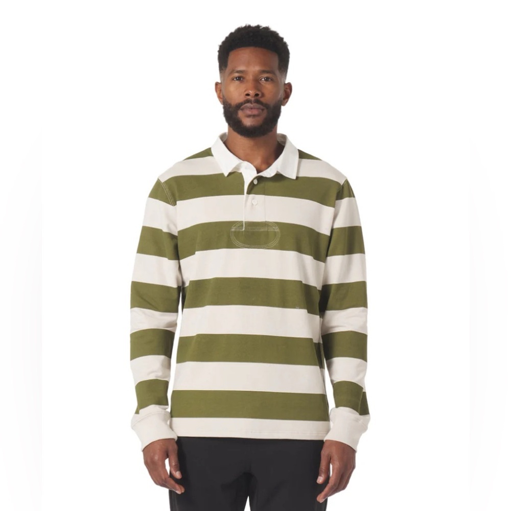 Glyder Men’s Scrum Rugby Polo M Moss/Oatmilk